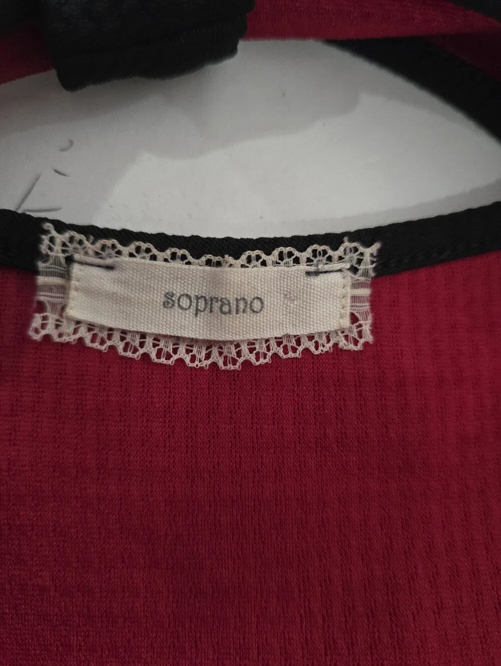 Soprano Red Girls' Lace-Hem Party Dress Size 6X Christmas *